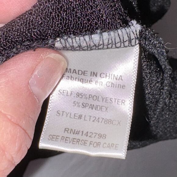 Chicsoul.com Womens Black Polka Dot Short Sleeve Blouse Size 2X - Picture 6 of 10